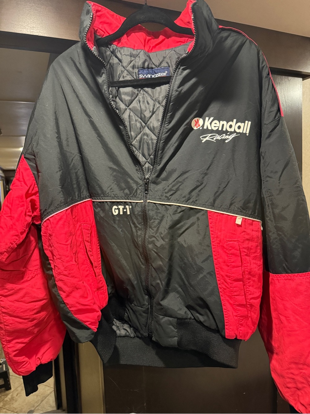 Vtg Kendall Racing GT-1 Black & Red Racing Jacket